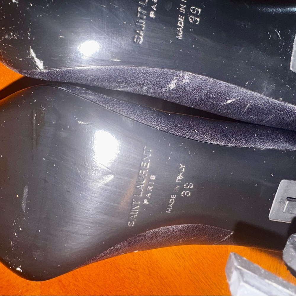 NEW! SAINT LAURENT Patent Leather Opyum Pumps 110–BLACK EUR Size 39 - Picture 7 of 7